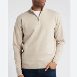 Amazon Essentials Tan Knit Zip Up Sweater
